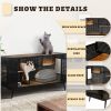 55.12 "Spacious Cat House with Tempered Glass, for Living Room, Hallway, Study and Other Spaces